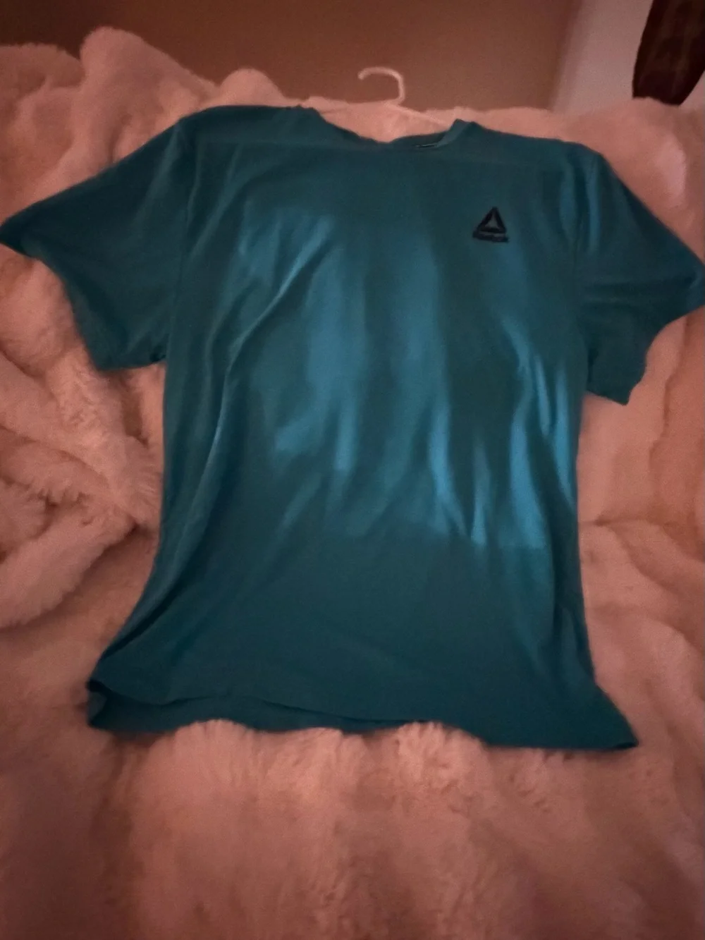 Reebok Men’s Short-Sleeve Performance Tee - Aqua Blue Medium
